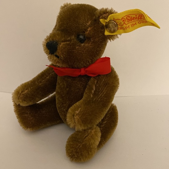Steiff Brown 5” Jointed Mohair Bear - Picture 2 of 6